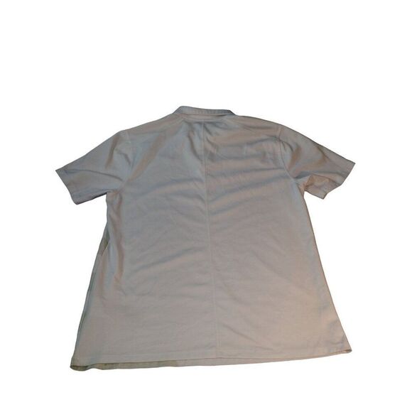 Nike Standard Fit Polo Men Sz M Dri Fit White Gray Colorblock Logo Athleisure - Picture 7 of 7